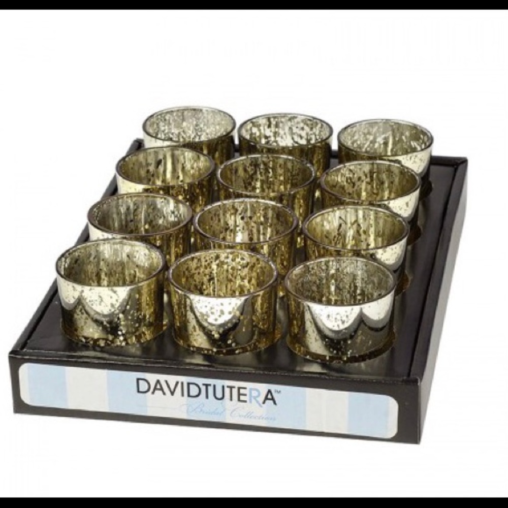 Set of 12- Gold Speckled Votive Cups